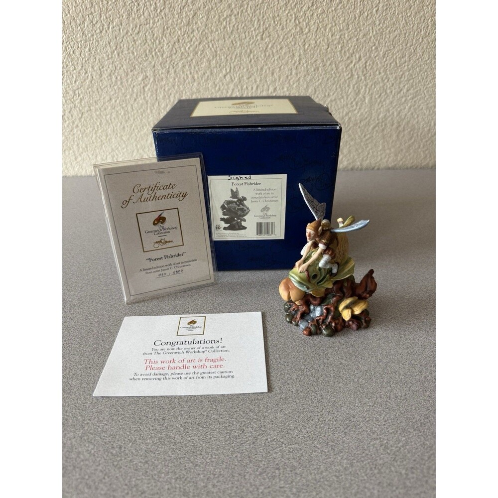 James C. Christensen Forest Fishrider Signed Limited Edition 1110/2500 w COA Box
